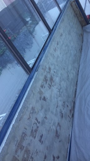 Before waterproofing for wall with windows